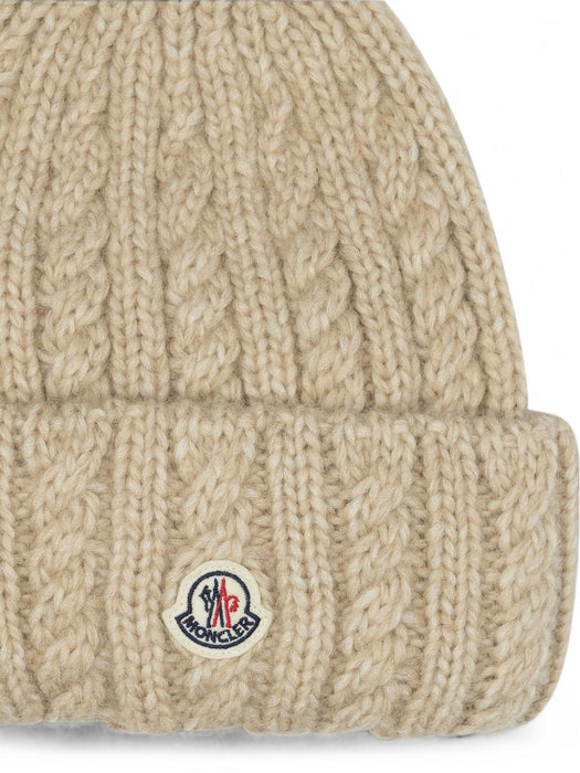 Cable knit wool blend beanie L2093 3B00031 - N0403 20P MONCLER 