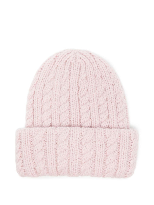 Cable-knit beanie hat L2093 3B00031 - N0403 51A MONCLER 