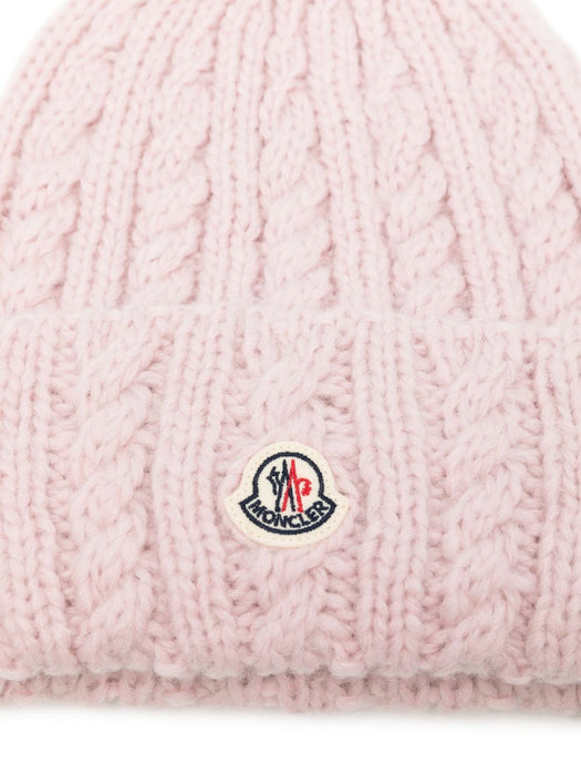 Cable-knit beanie hat L2093 3B00031 - N0403 51A MONCLER 