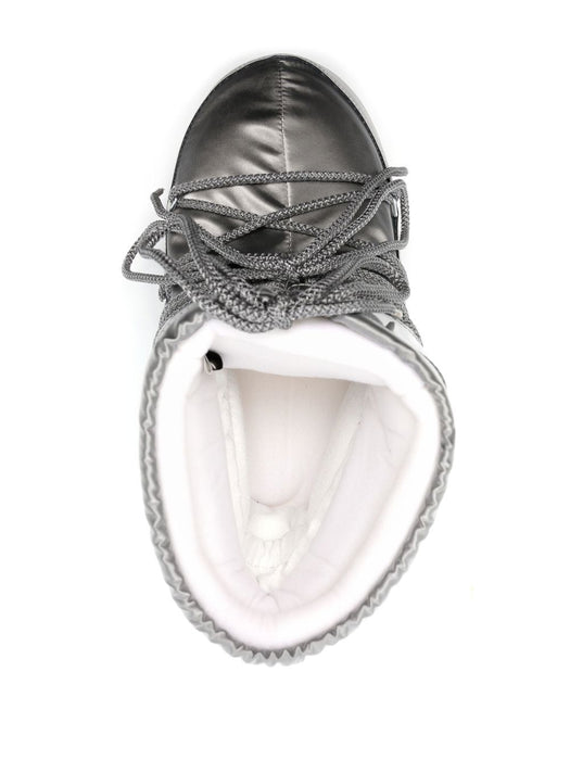 Icon Low glance silver satin boots 80D1409350 H001 MOON BOOT 