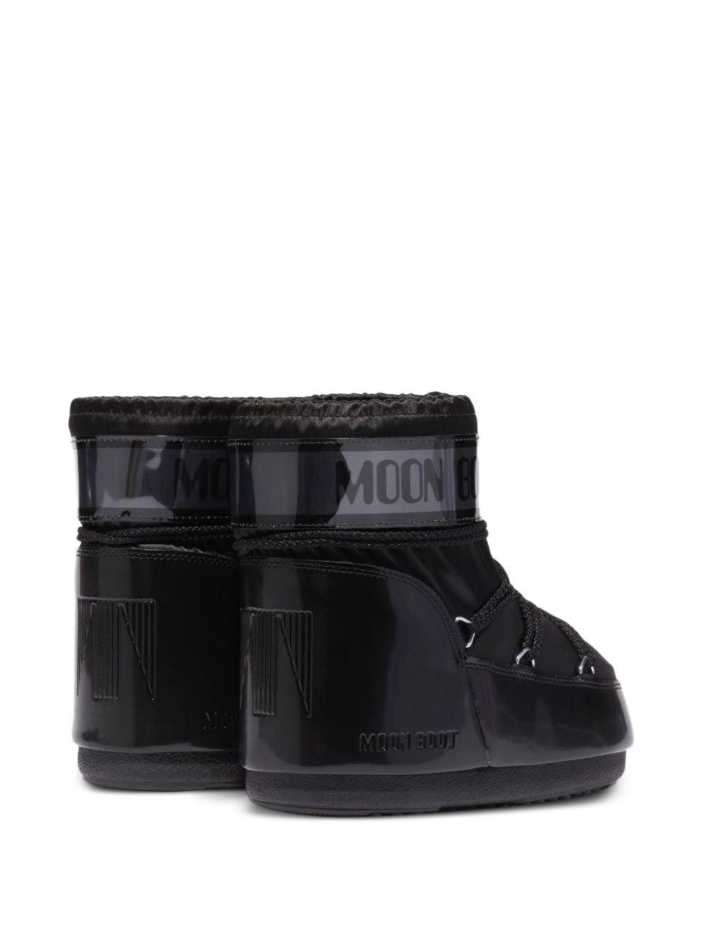 Icon Low Glance black satin boots 80D1409350 N001 MOON BOOT 