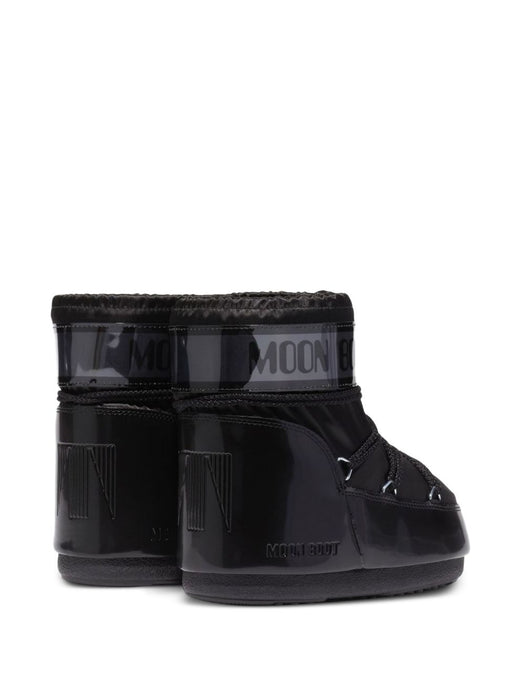 Icon Low Glance black satin boots 80D1409350 N001 MOON BOOT 