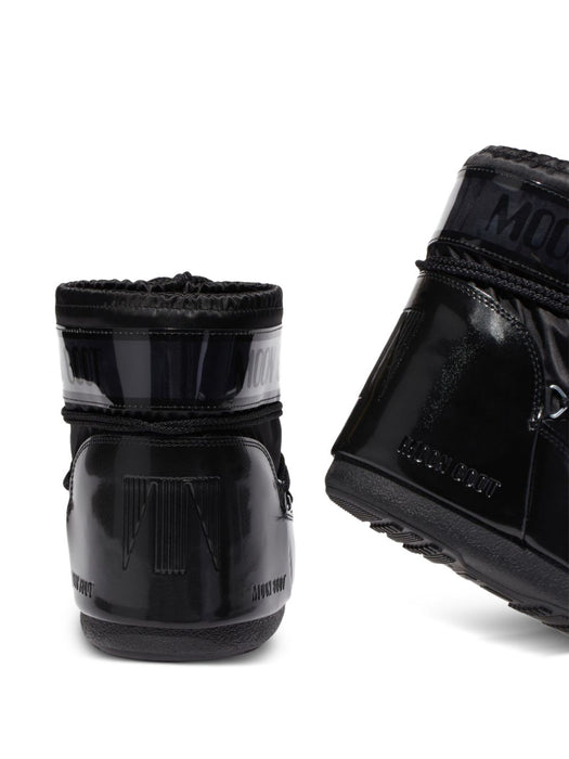 Icon Low Glance black satin boots 80D1409350 N001 MOON BOOT 