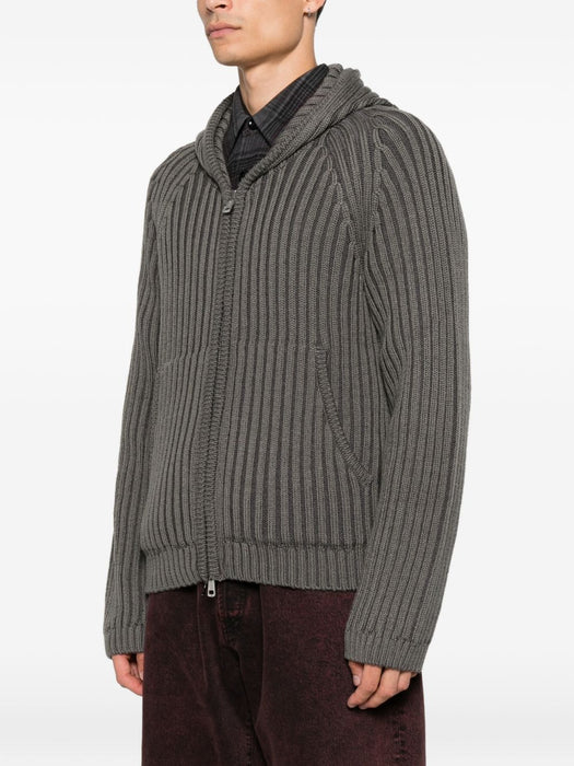 Level ribbed-knit hoodie cardigan M4263LS  OUR LEGACY 