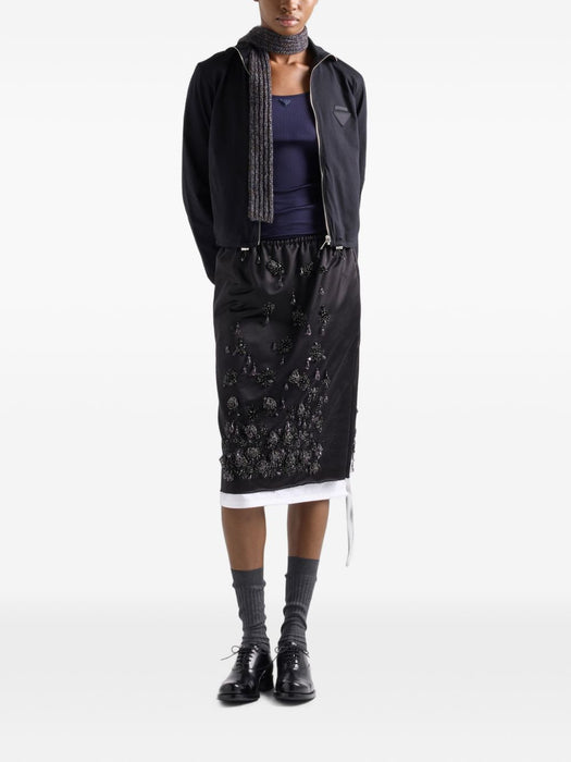 Reversible jersey zipper jacket with hood 138651 S OOO 17XEF0002 PRADA 