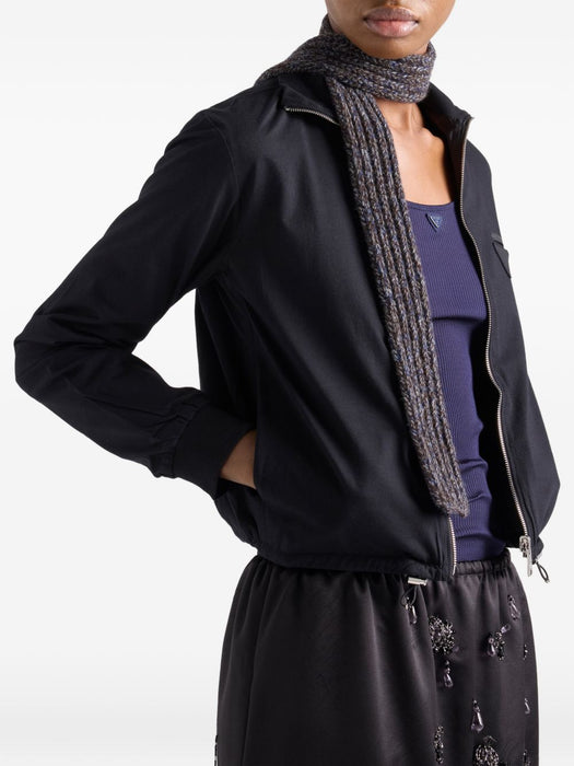 Reversible jersey zipper jacket with hood 138651 S OOO 17XEF0002 PRADA 
