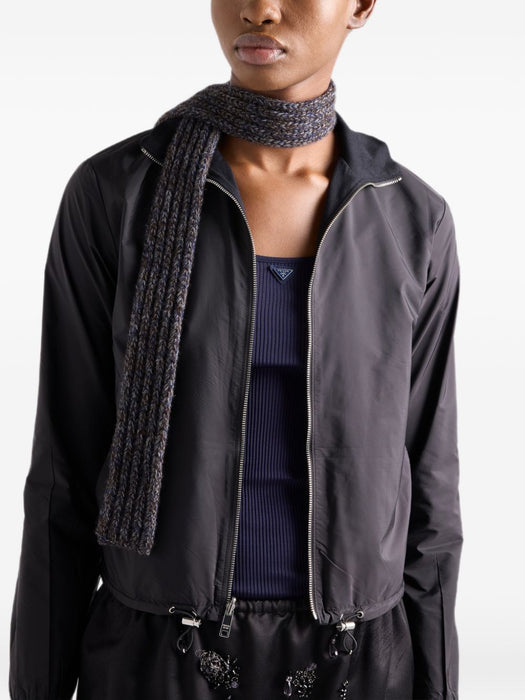 Reversible jersey zipper jacket with hood 138651 S OOO 17XEF0002 PRADA 