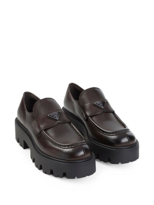 Triangle Logo lug-sole loafers 1D185O F B050 3KDPF0562 PRADA 