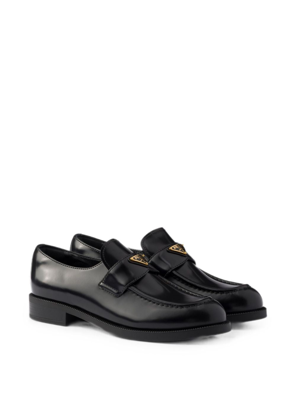 Triangle-logo leather loafers 1D329N F DX25 055F0002 PRADA 