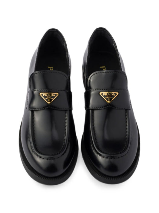 Triangle-logo leather loafers 1D329N F DX25 055F0002 PRADA 