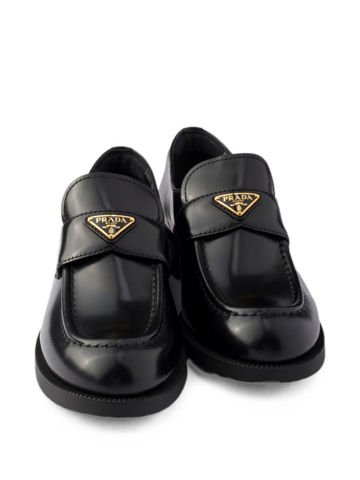 Triangle-logo leather loafers 1D329N F DX25 055F0002 PRADA 
