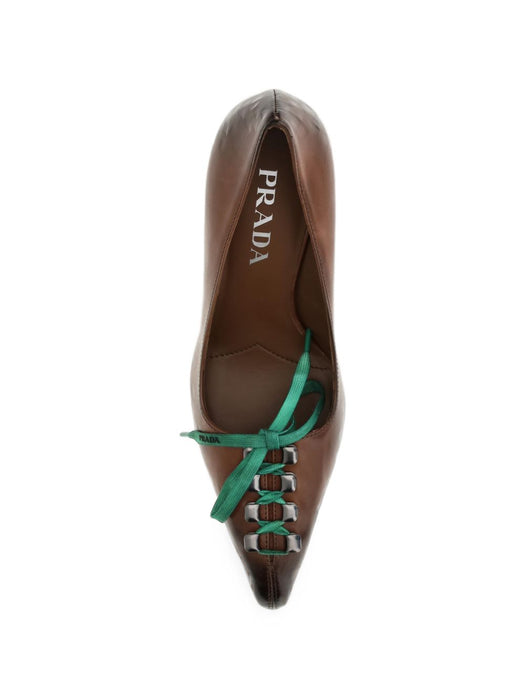 Antiqued leather pumps 1I612O F A085 V69F0324 PRADA 