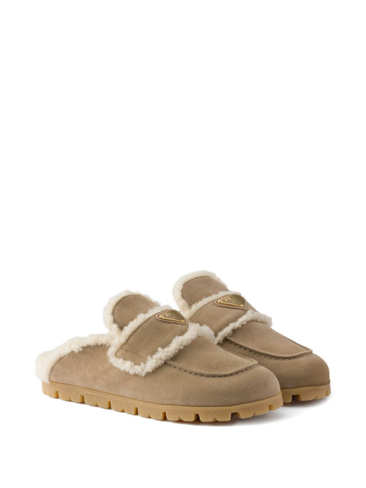 Suede and shearling mules 1R129O F ZF20 JFTF0F24 PRADA 