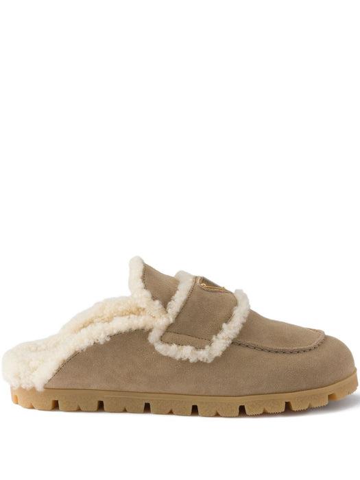 Suede and shearling mules 1R129O F ZF20 JFTF0F24 PRADA 