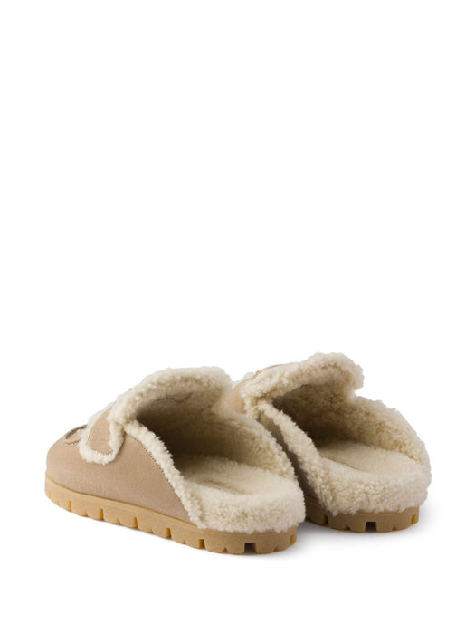 Suede and shearling mules 1R129O F ZF20 JFTF0F24 PRADA 