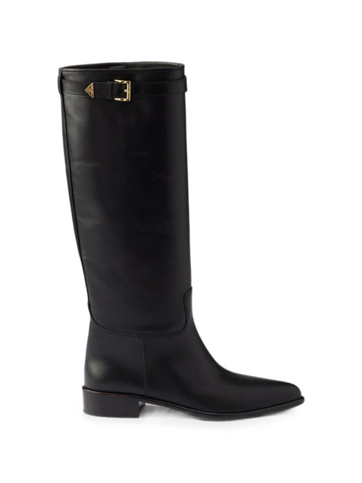 Leather boots 1W666O F 030 7V6F0002 PRADA 