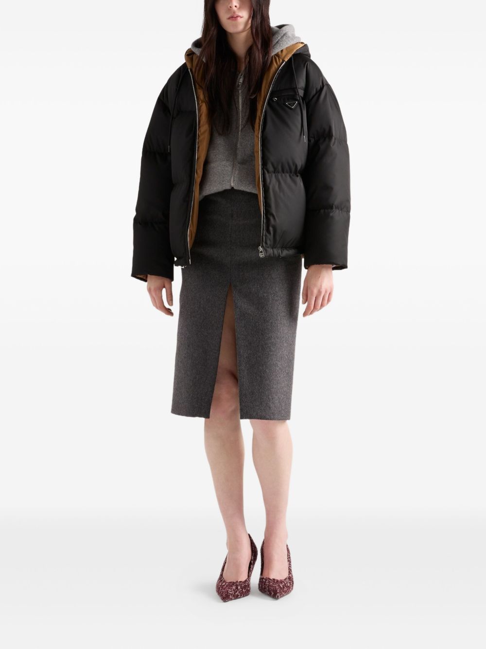 Re-Nylon logo-plaque coat 29B408 S AAO 1WQ8F0002 PRADA 