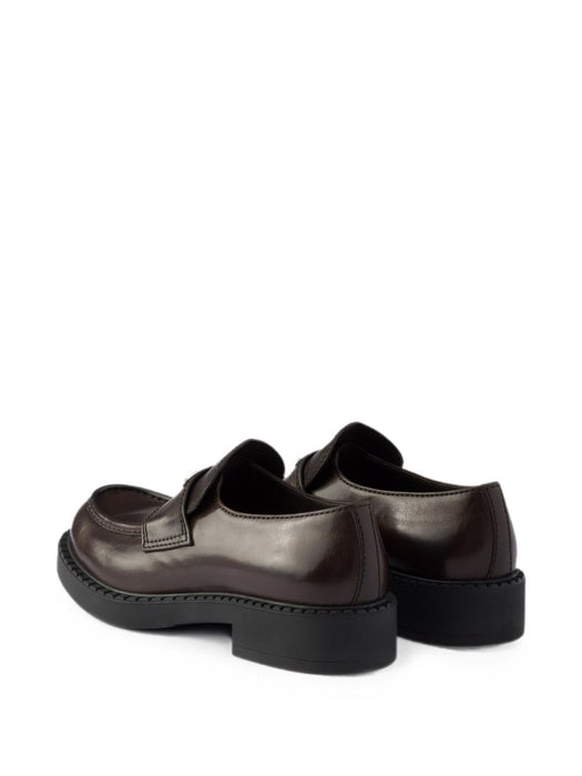 Chocolate aged leather loafers 2DE127 F G000 3ZPQF0562 PRADA 