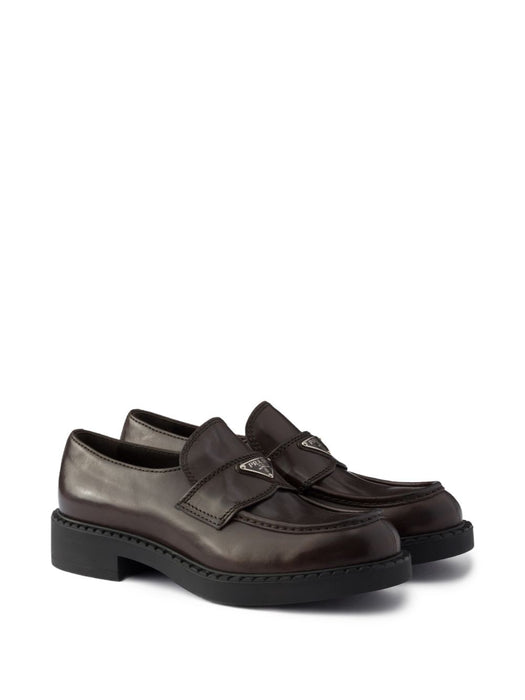 Chocolate aged leather loafers 2DE127 F G000 3ZPQF0562 PRADA 
