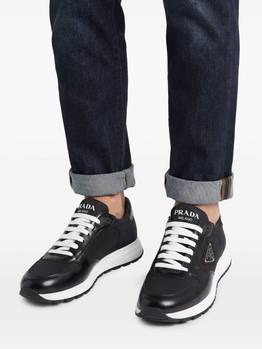 Leather-panelled sneakers 2EE443 FG000 3LF5F0632 PRADA 