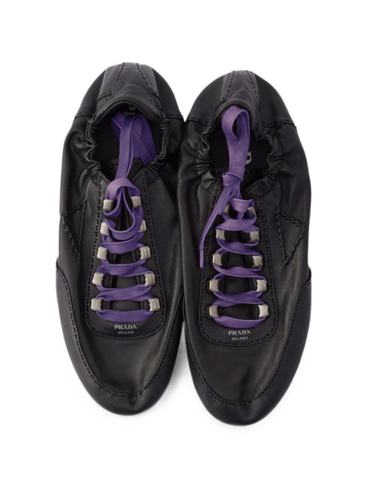 Collapse Antiqued nappa leather sneakers with hooks 2EE490 F G000 2HKDF0002 PRADA 