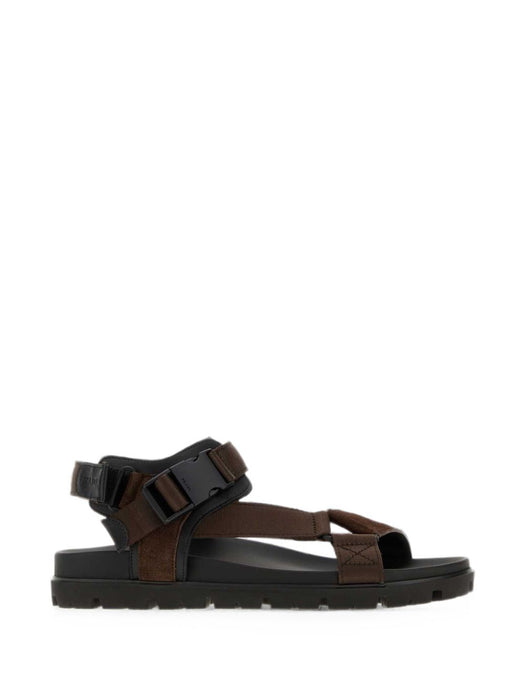 Logo-embossed fabric suede sandals 2X3177 FG000 3ZOEF0003 PRADA 