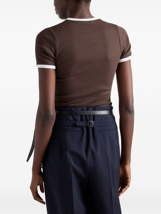 Ribbed knit top 39690 S OOO 6513F0G8A PRADA 
