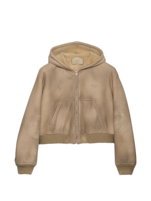 Hooded shearling jacket 58A302 S OOO 6157F0H44 PRADA 