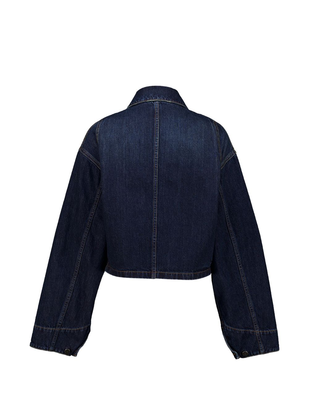 Logo-plaque cropped denim jacket GFB356 S OOO 19VIF0008 PRADA 
