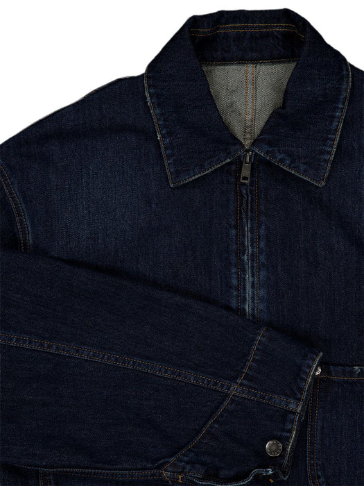 Logo-plaque cropped denim jacket GFB356 S OOO 19VIF0008 PRADA 