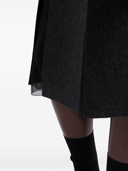 Slit-detail layered midi skirt P10B0 S OOO 11H4F0480 PRADA 