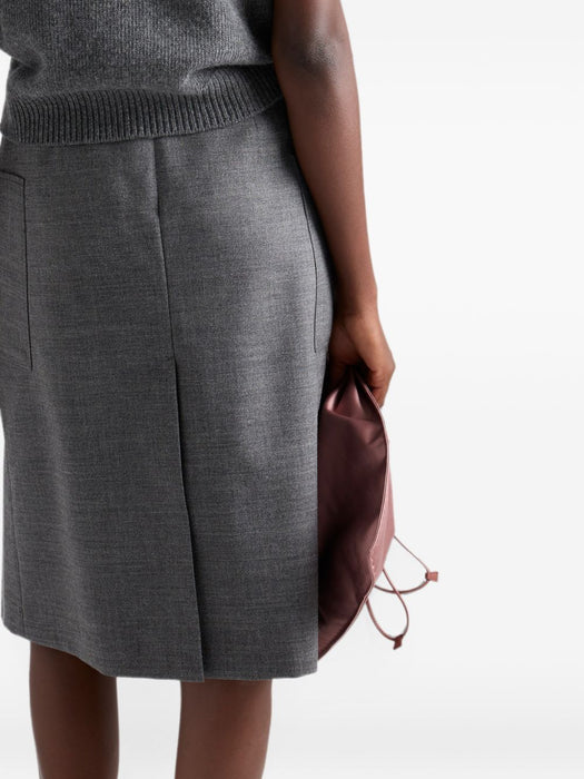 Rush stitch pleated skirt P10B4 S OOO 6011F0480 PRADA 