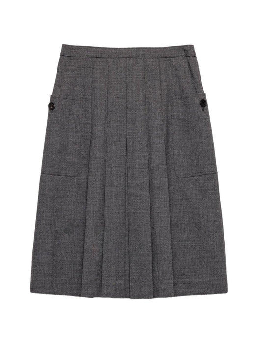 Rush stitch pleated skirt P10B4 S OOO 6011F0480 PRADA 