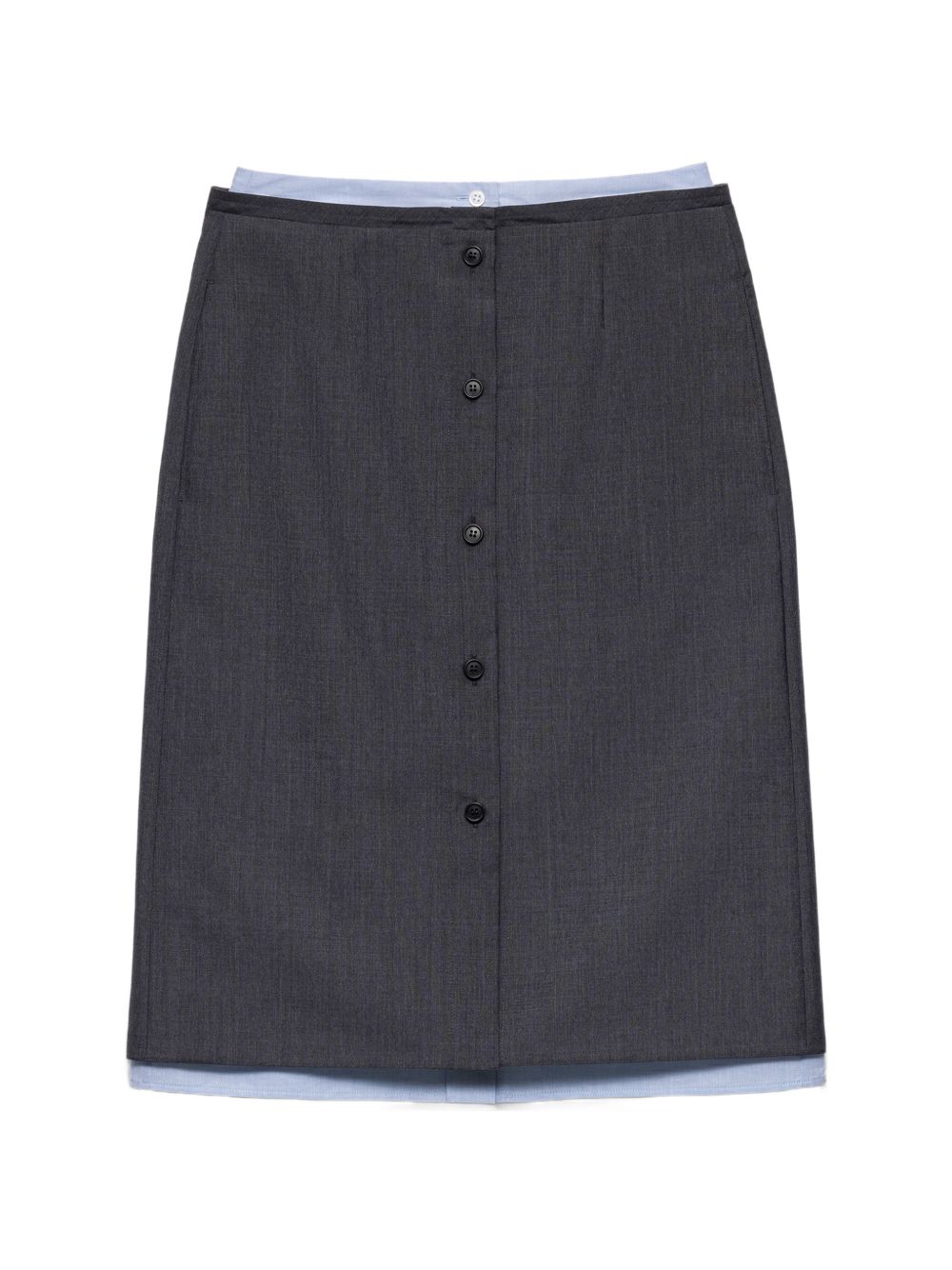 Light mohair and chambray skirt P169I S OOO 6106F0480 PRADA 
