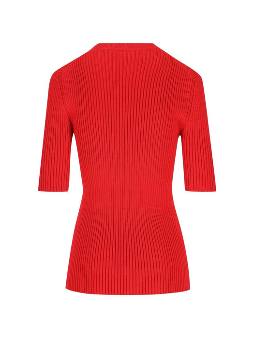Short-sleeved ribbed knit wool sweater P24E3Q S OOO 6584F0011 PRADA 