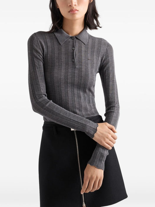 Wool polo sweater P24E3U S OOO 6218F0Y17 PRADA 