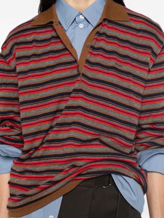 Striped cashmere polo sweater P24F3N S OOO 6220F0CQJ PRADA 