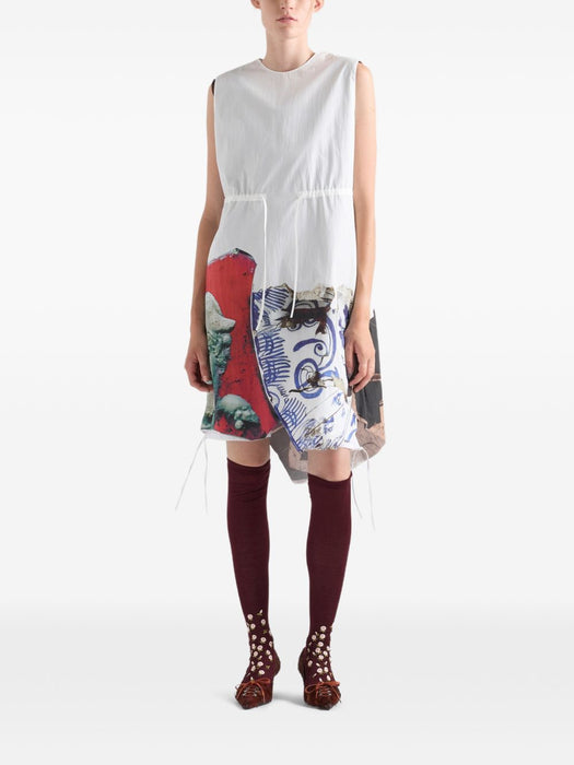Printed compact fabric dress P3T60 S OOO 6685F0009 PRADA 