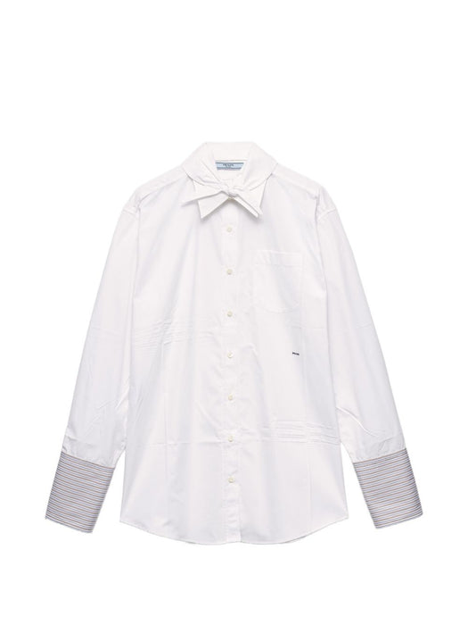 Scarf-detail long-sleeve shirt P470JR S OOO 6283F0009 PRADA 