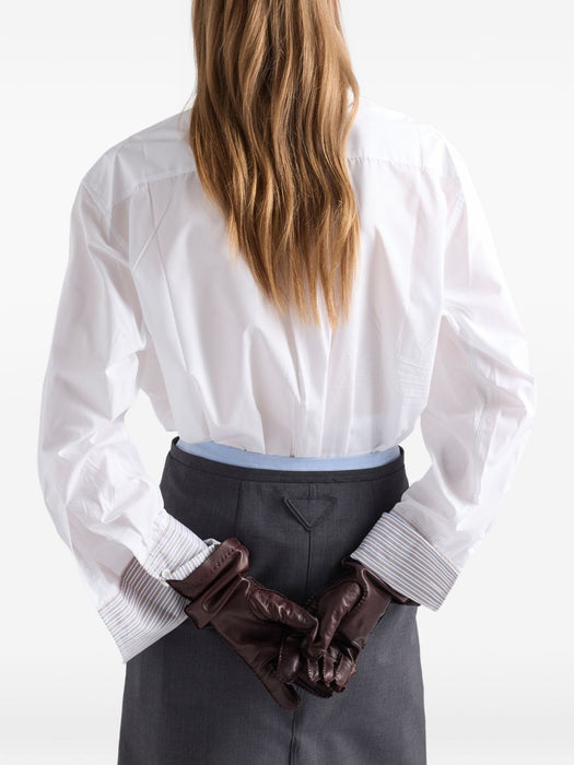 Scarf-detail long-sleeve shirt P470JR S OOO 6283F0009 PRADA 
