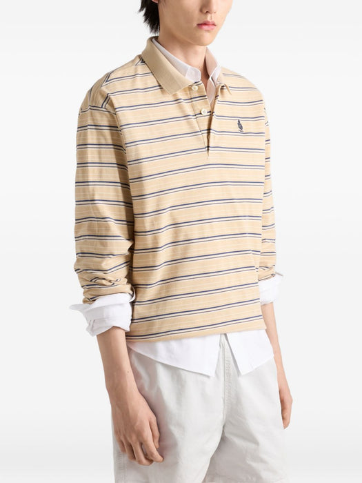 Striped Cotton Pique Polo Shirt UJL40D SOOO 19SJF05HE PRADA 