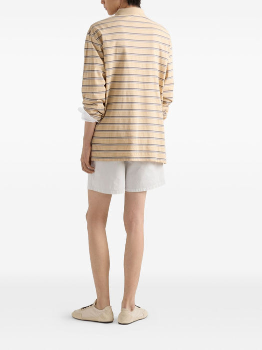 Striped Cotton Pique Polo Shirt UJL40D SOOO 19SJF05HE PRADA 