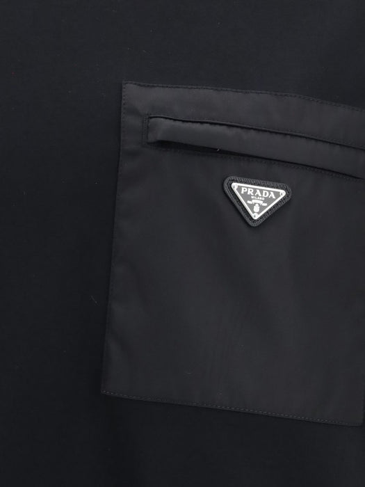Re-Nylon and jersey T-shirt UJN661 S WMO 11CKF0002 PRADA 