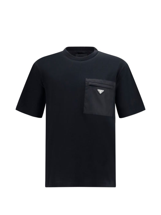 Re-Nylon and jersey T-shirt UJN661 S WMO 11CKF0002 PRADA 