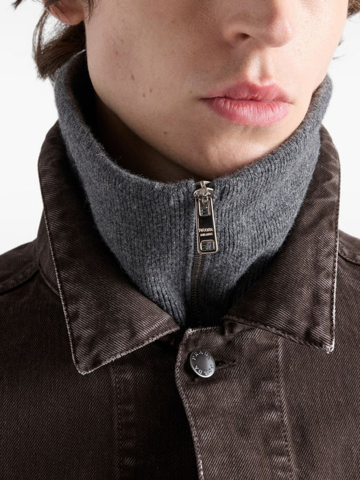 Wool and cashmere polo sweater UMF398 S OOO 6242F0480 PRADA 