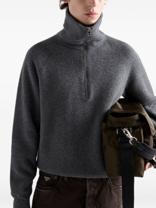 Wool and cashmere polo sweater UMF398 S OOO 6242F0480 PRADA 