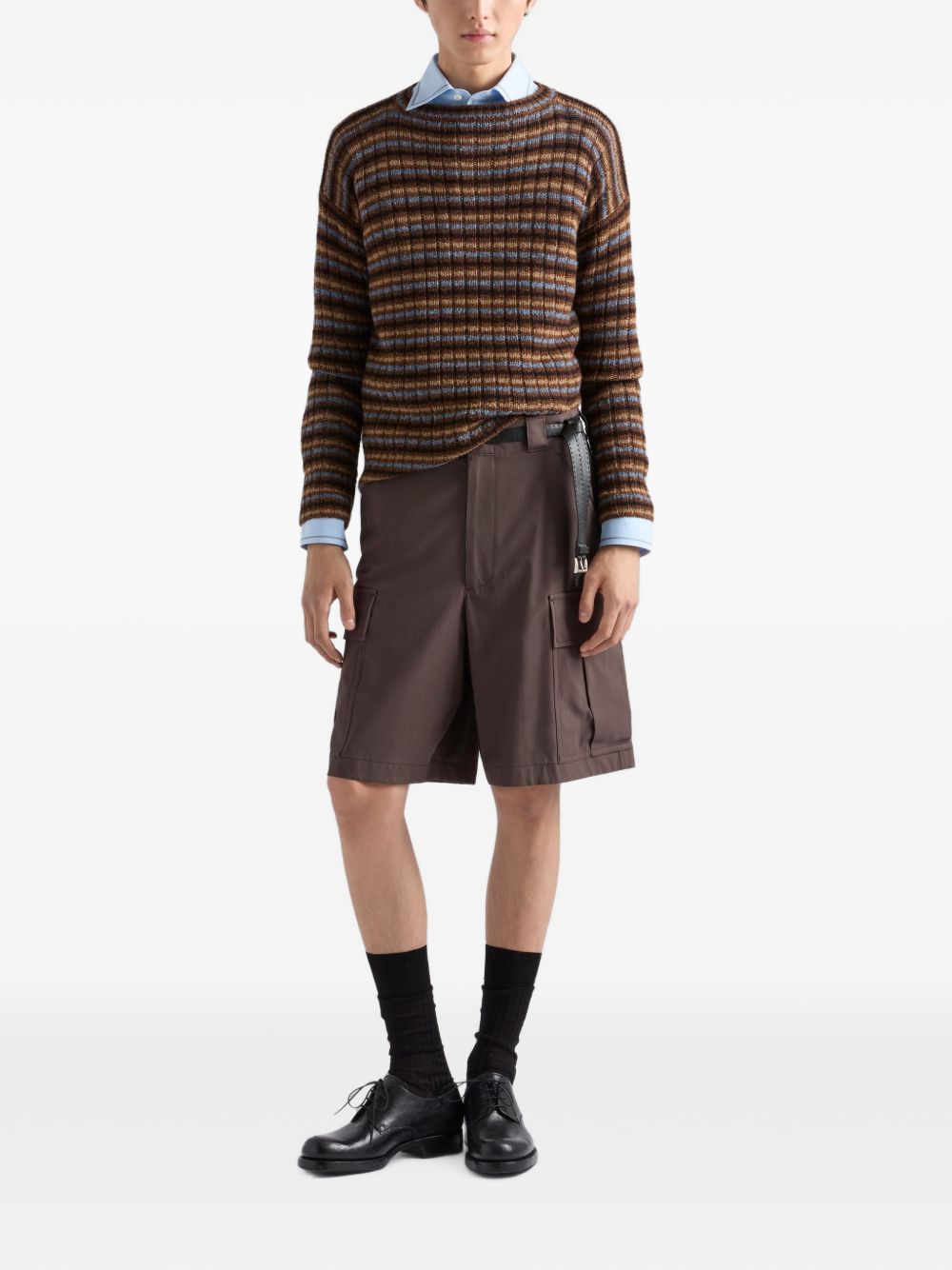 Shetland wool boat neck sweater UMF417 S OOO 6252F0033 PRADA 