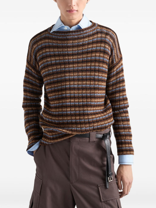 Shetland wool boat neck sweater UMF417 S OOO 6252F0033 PRADA 