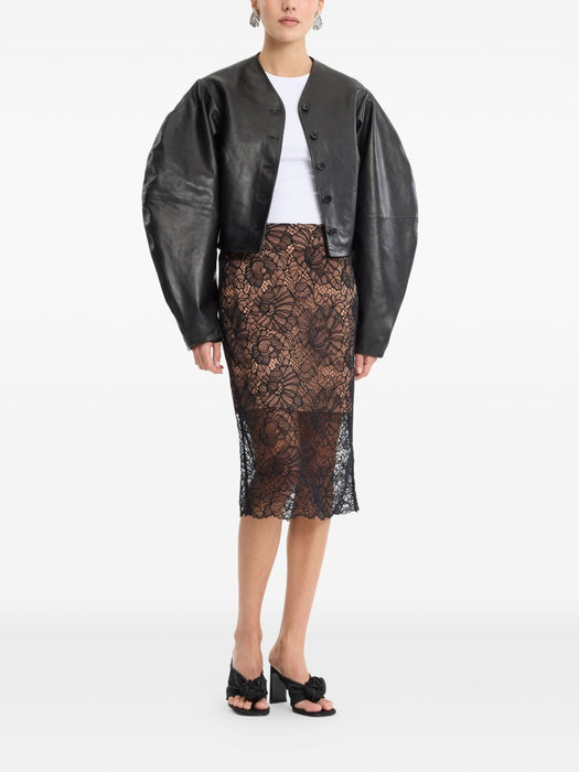 Button leather jacket 116172100  ROTATE 