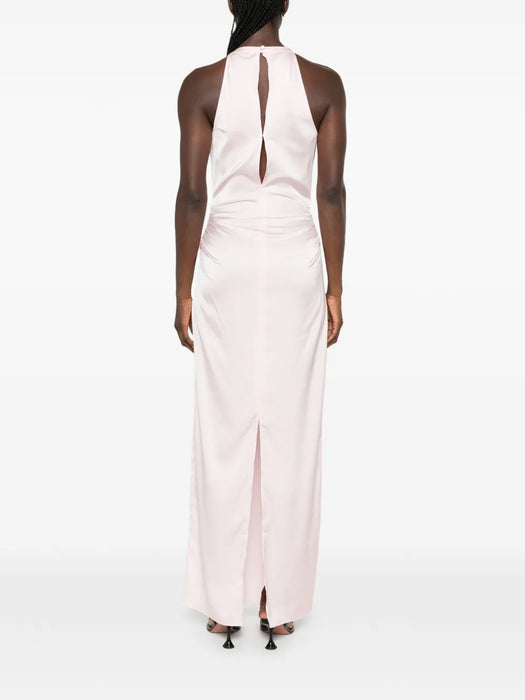 Halterneck rouched maxi Dress 116208345  ROTATE 